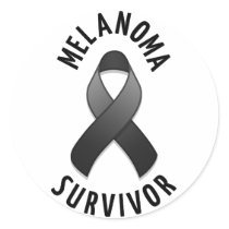 Melanoma Survivor Round Sticker stickers