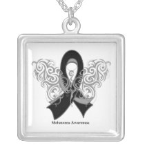 Melanoma Tribal Butterfly Custom Necklace