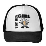 Melanoma Victory Fight Like A Girl hats