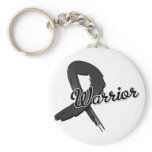 Melanoma Warrior Grunge Ribbon keychains