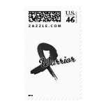 Melanoma Warrior Grunge Ribbon postage