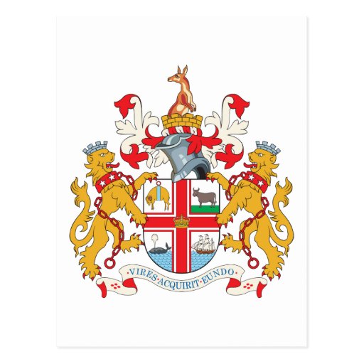Melbourne Coat Of Arms Postcard