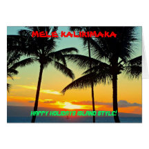 MELE KALIKIMAKA  HAPPY HOLIDAYS ISLAND STYLE! CARDS