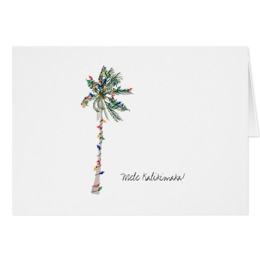 Mele Kalikimaka Hawaiian Christmas Greeting Card | Zazzle