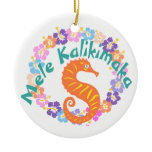 Mele Kalikimaka Seahorse Wreath Ornaments