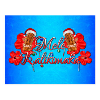 kalikimaka mele postcard tiki