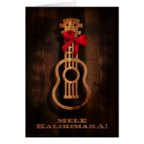 Mele Kalikimaka! Ukulele Christmas Card cards