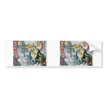 Melies ~ French Magician Vintage Magic Act Bumper Stickers