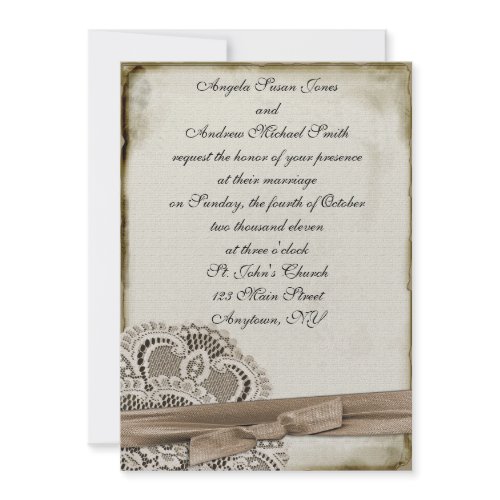 Melinda Vintage Lace Invitation invitation