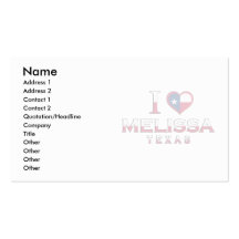 Melissa, Texas Business Card Templates