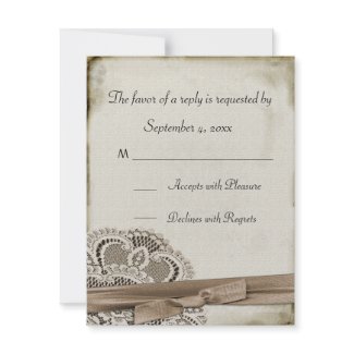 Melissa Vintage Lace Response Card invitation