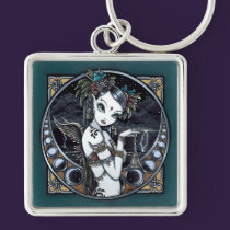 "Melita" Goth Tribal Fusion Dancer Angel Keychain