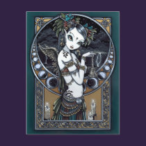 "Melita" Goth Tribal Fusion Dancer Angel Postcard postcards
