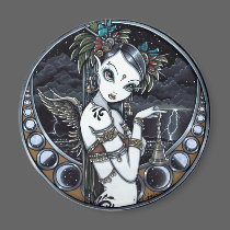 "Melita" Gothic Tribal Fusion Dancer Art Magnet