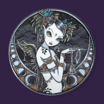 "Melita" Gothic Tribal Fusion Dancer Art Magnet magnets