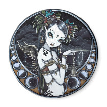 "Melita" Gothic Tribal Fusion Dancer Art Magnet by mykajelina "Melita" Gothic Tribal Fusion Dancer Art Magnet