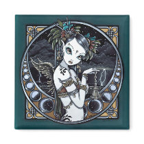 "Melita" Gothic Tribal Fusion Dancer Art Magnet by mykajelina "Melita" Gothic Tribal Fusion Dancer Art Magnet