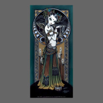 "Melita" Gothic Tribal Fusion Dancer Art Poster posters