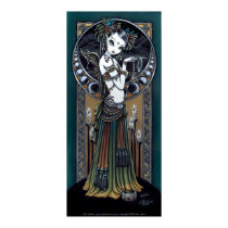 "Melita" Gothic Tribal Fusion Dancer Art Poster posters