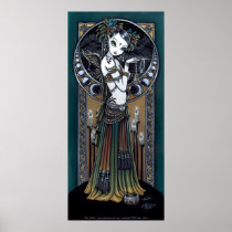 "Melita" Gothic Tribal Fusion Dancer Art Poster