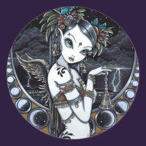 "Melita" Gothic Tribal Fusion Dancer Art Stickers stickers
