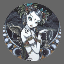 "Melita" Gothic Tribal Fusion Dancer Art Stickers