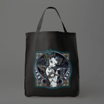 "Melita" Gothic Tribal Fusion Dancer Canvas Tote bags