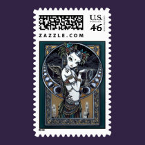 "Melita" Tribal Fusion Dancer Angel Postage stamps