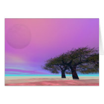 trees, birthday, landscape, fantasy, cards, Card with custom graphic design