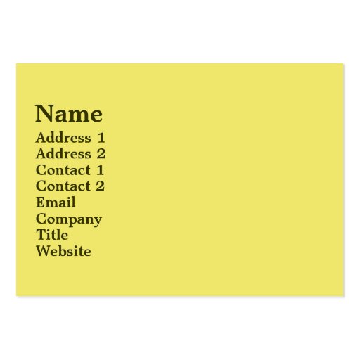 Mellow Yellow Business Card Template