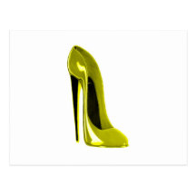 Mellow Yellow Stiletto Shoe Postcards