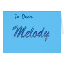 Melody Name Branded Greeting Card