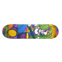 "Melody" Rainbow Guitar Fairy Skate Board Deck