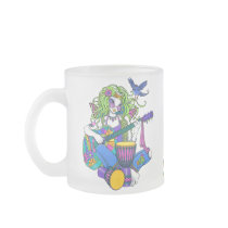 "Melody" Rainbow Guitar Hippie Fairy Frosty Mug mugs
