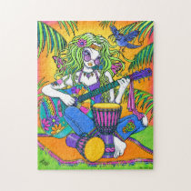 "Melody" Rainbow Guitar Hippie Fairy Puzzle puzzles