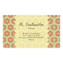 Melon and Green Business Card