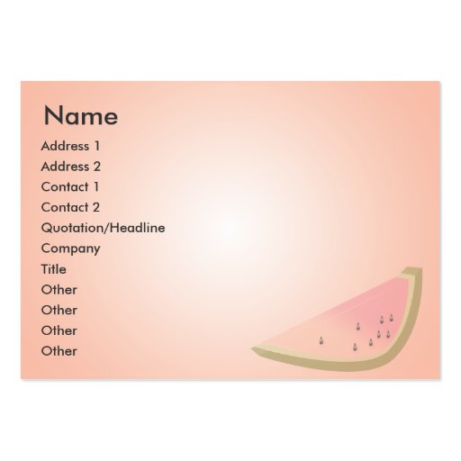 Melon - Chubby Business Card Template (front side)