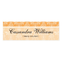 Melon Damask Beauty Micro Mini Business Cards