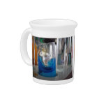 Melted glass vessel with solution drink pitchers