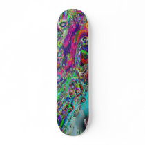 MELTED PLASTIC SWIRLS BUBBLES SKATEBOARD by FalconServices MELTED PLASTIC SWIRLS BUBBLES SKATEBOARD