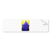 Melting Blue Pope (religious surrealism) Bumper Sticker