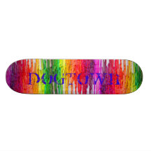 melting crayon skateboard