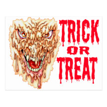 Melting Fiend Halloween Postcard