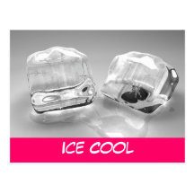Melting ice cubes post card