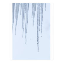 Melting Ice Icicles Postcard