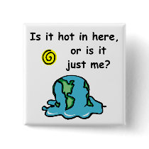 Melting Planet Button by bethieralph Melting Planet Button