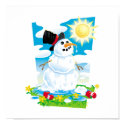 Melting Snowman posters
