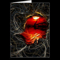 Melting Sunset Fractal Card by webgrrl Melting Sunset Fractal Card