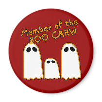 Member of the BOO CREW Funny Ghost Design Fridge Magnet