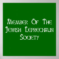 Member Of The Jewish Leprechaun Society Posters